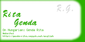 rita genda business card